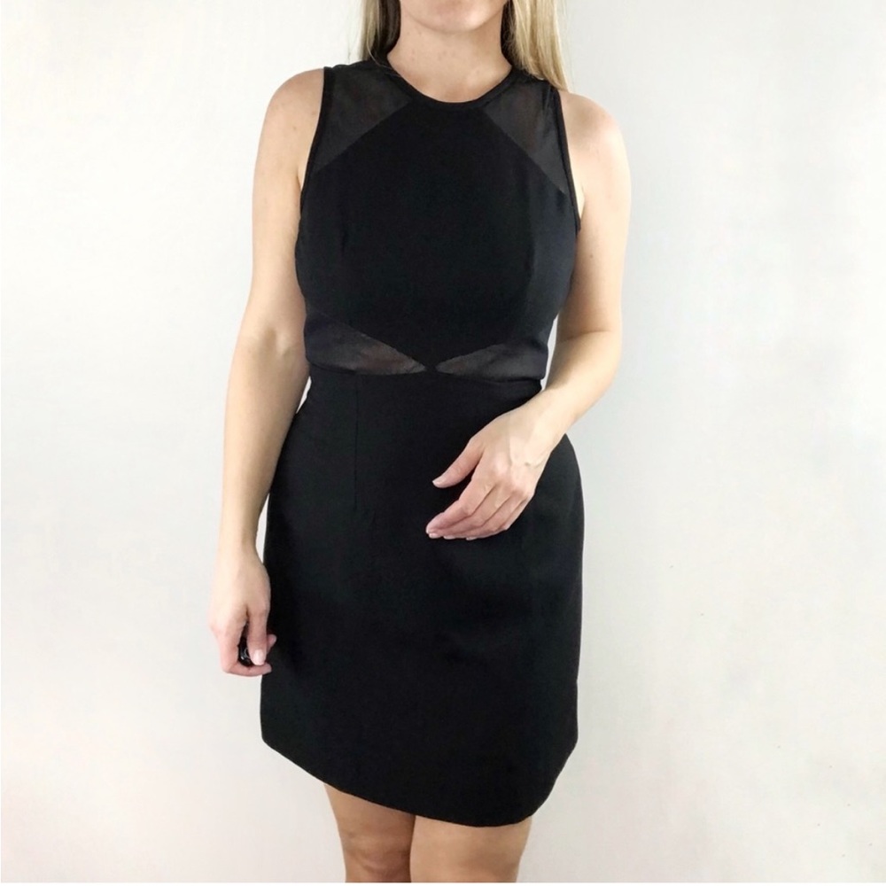 DATIANI Sleeveless Sheer Cutout Sides black cocktail dress size 4